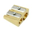 M+R Professional Solid Brass Wedge Doublen Hole Sharpener Hot on Sale