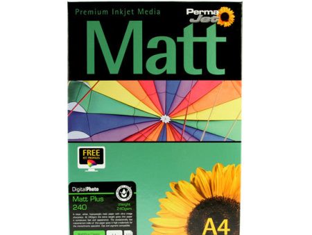 A4 PermaJet Digital Photo Paper Matt Plus - 240gsm - 100pk Hot on Sale