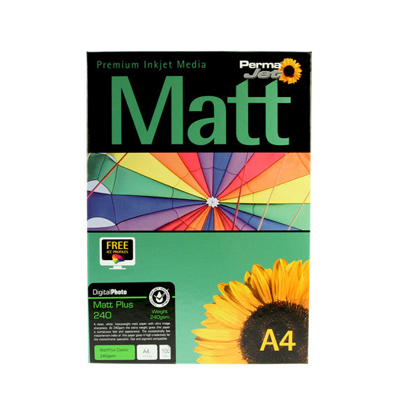 A4 PermaJet Digital Photo Paper Matt Plus - 240gsm - 100pk Hot on Sale