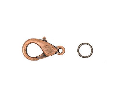 Rico Spring Catch W. 2 Ring Copper 16mm Asst 2 For Sale