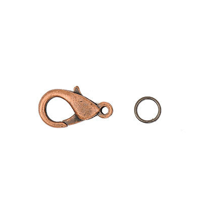 Rico Spring Catch W. 2 Ring Copper 16mm Asst 2 For Sale