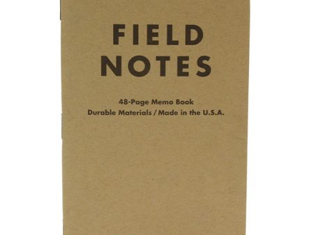 FIELD NOTES Original Kraft 3-Pack Memo Books Ruled For Discount