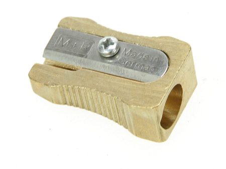 M+R Professional Solid Brass Wedge Single Hole Sharpener For Sale