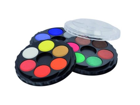 Koh-I-Noor Round Watercolour 3 Tiers 18 Colours Online Sale