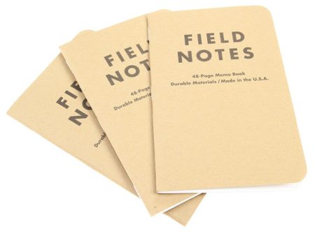 FIELD NOTES Original Kraft 3-Pack Memo Books Mixed Sale