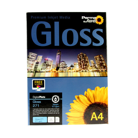 A4 PermaJet Digital Photo Paper 271 Gloss - 271gsm - 25pk Sale