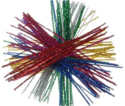 Tinsel Pipe Cleaners Astd 100 Pack For Discount