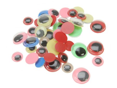 Wiggle Eyes Assorted Colours - 40 Pack Fashion