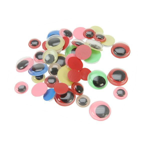 Wiggle Eyes Assorted Colours - 40 Pack Fashion