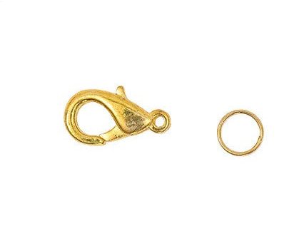 Rico Spring Catch With 2 Ring Gold 16mm Asst 2 For Discount