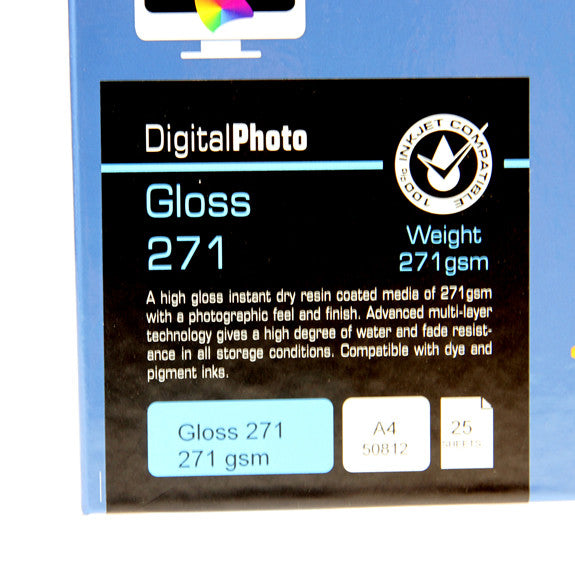 A4 PermaJet Digital Photo Paper 271 Gloss - 271gsm - 25pk Sale