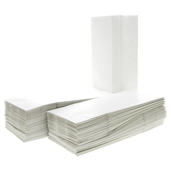 100 White Paper Bags on Sale