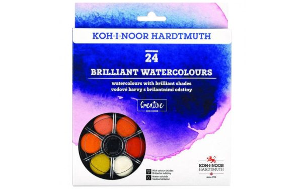 Koh-I-Noor Brilliant Watercolours Tier of 24 Online now