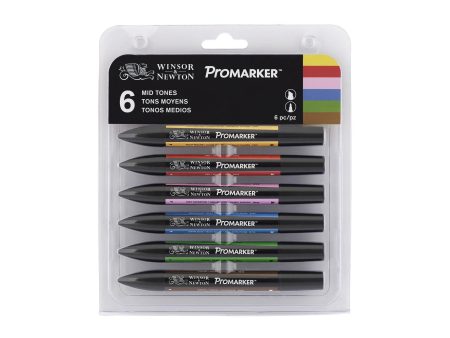 W&N Pro Marker - 6 MID TONES Online Sale