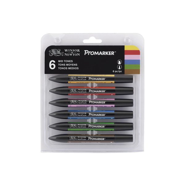 W&N Pro Marker - 6 MID TONES Online Sale