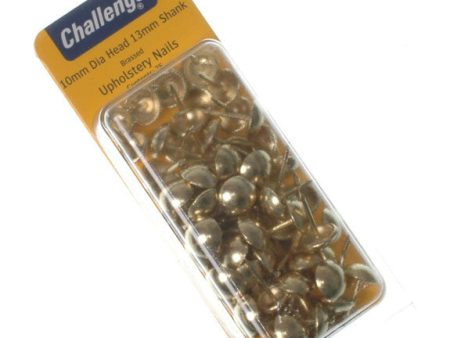 Brassed Upholstery Nails Pk 75 For Discount