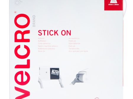 VELCRO Brand Stick On Tape Hook & Loop 20mm x 25m White Cheap