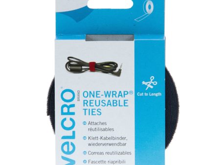 VELCRO Brand Cable Manager Tape Back to Back Hook & Loop 10mm x 5m Black on Sale