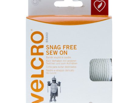 VELCRO Brand Snag Free Sew On Tape Hook & Loop 20mm x 3M White Supply