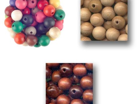 Wood Beads 10mm Round 100 Pack Supply