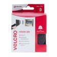 VELCRO Brand Stick On Tape Hook & Loop 20mm x 2.5m Black Online Hot Sale