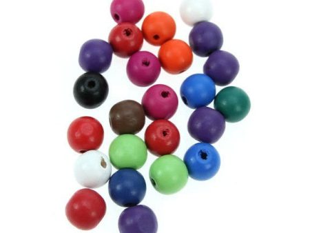 Rico - Wood Beads Multcol. 25 x 14 mm14 mm on Sale