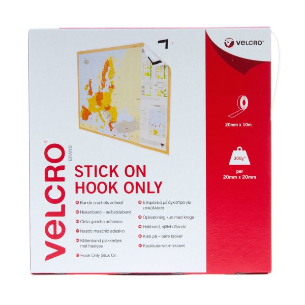 VELCRO Brand Stick On Tape Hook Only 20mm x 10m White Online Hot Sale