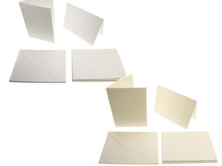 5x7 Scalloped Card Blanks 300gsm 12Pk For Sale