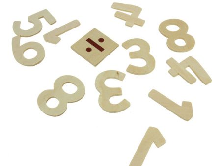 Wooden Numbers - 35pk Fashion