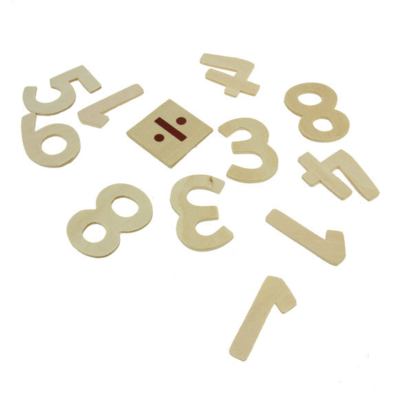 Wooden Numbers - 35pk Fashion