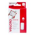 VELCRO Brand Stick On Squares Hook & Loop 25mm x 24 Sets White Hot on Sale