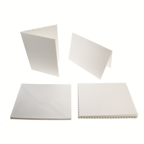 5x7 Scalloped Card Blanks 300gsm 12Pk For Sale