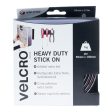 VELCRO Brand Heavy Duty Stick On Tape Hook & Loop 50mm x 2.5m Black Fashion