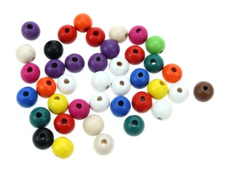 Rico - Wood Beads Multcol. 40 x 12 mm12 mm For Discount