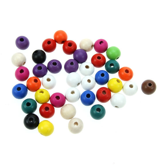 Rico - Wood Beads Multcol. 40 x 12 mm12 mm For Discount