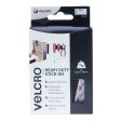 VELCRO Brand Heavy Duty Stick On Strips Hook & Loop 50mm x 100mm x 2 Sets Black For Discount