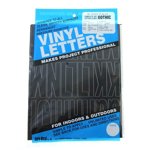 Vinyl Letters & Numbers Set - Gothic Black For Cheap