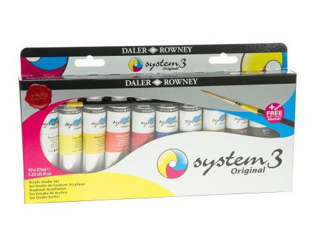 System 3 Acrylic Set 10 x 37ml Online now