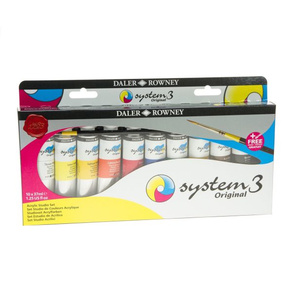 System 3 Acrylic Set 10 x 37ml Online now