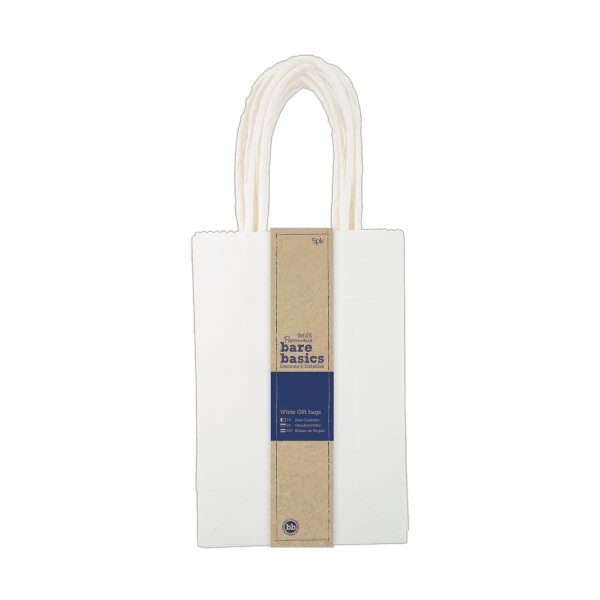 White Gift Bags (5pk) - Small Fashion