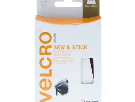 VELCRO Brand Sew & Stick Tape Hook & Loop 20mm x 1m White Online Sale