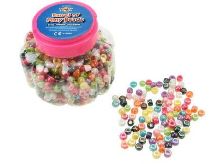 Barrel Of Pony Beads Assorted Colours 250g Online Hot Sale