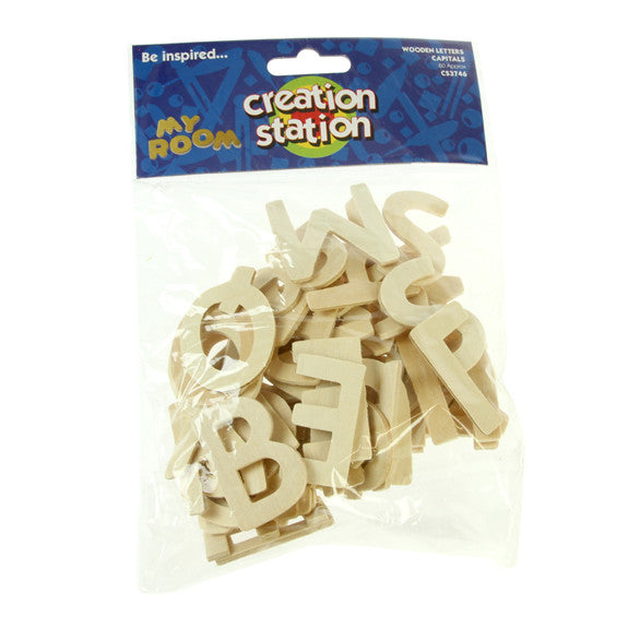 Wooden Letters Upper Case - 60pk Sale