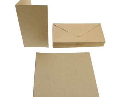 Tall Card Blanks 50Pk - Recycled Kraft For Discount