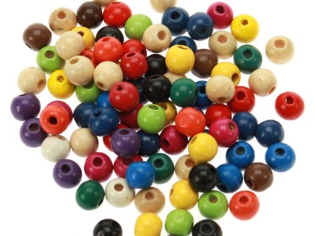 Rico - Wood Beads Multcol. 90 x 8 mm 8 mm Cheap