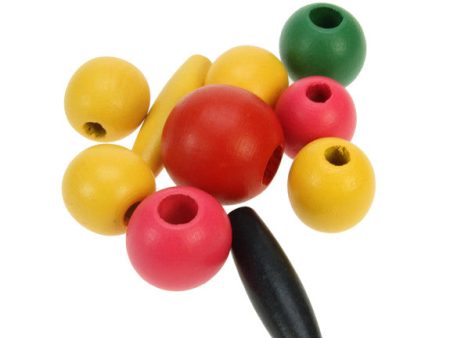 Wooden Craft Beads 18mm - 30mm 240g For Discount